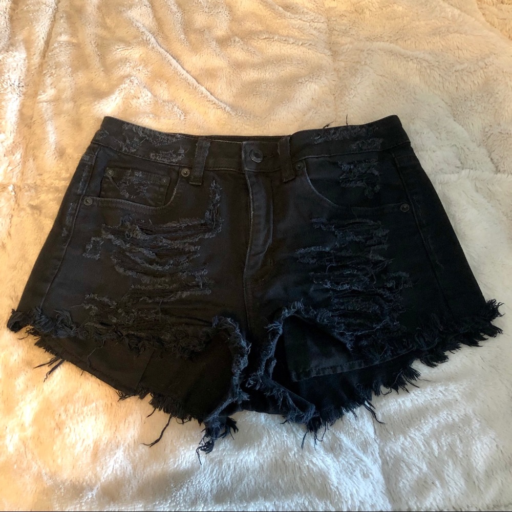 Black American Eagle Jean Shorts